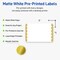 Avery Printable Rectangle Labels, Gold Edge Dots, 2" x 3", Matte White Rectangle Labels, Permanent, Laser/Inkjet, 80ct, Great for Product Labels